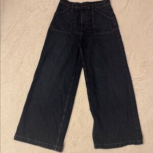 Calvin Klein Jeans Black Wide Leg Denim 100% Cotton
